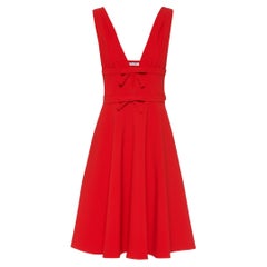 MIU MIU Bow-embellished Cady Dress IT40