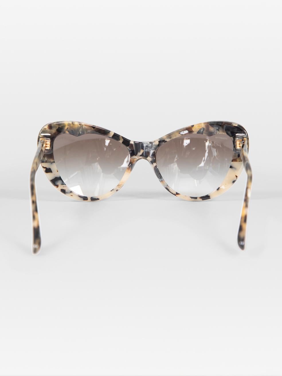 Gray Miu Miu Brown Cat Eye Logo Sunglasses For Sale