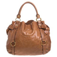 Miu Miu Brown Leather Bow Tote