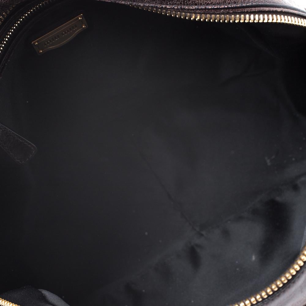 Women's Miu Miu Brown Leather Bowler Bag