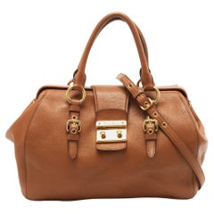 Miu Miu Brown Leather Doctor Frame Bag