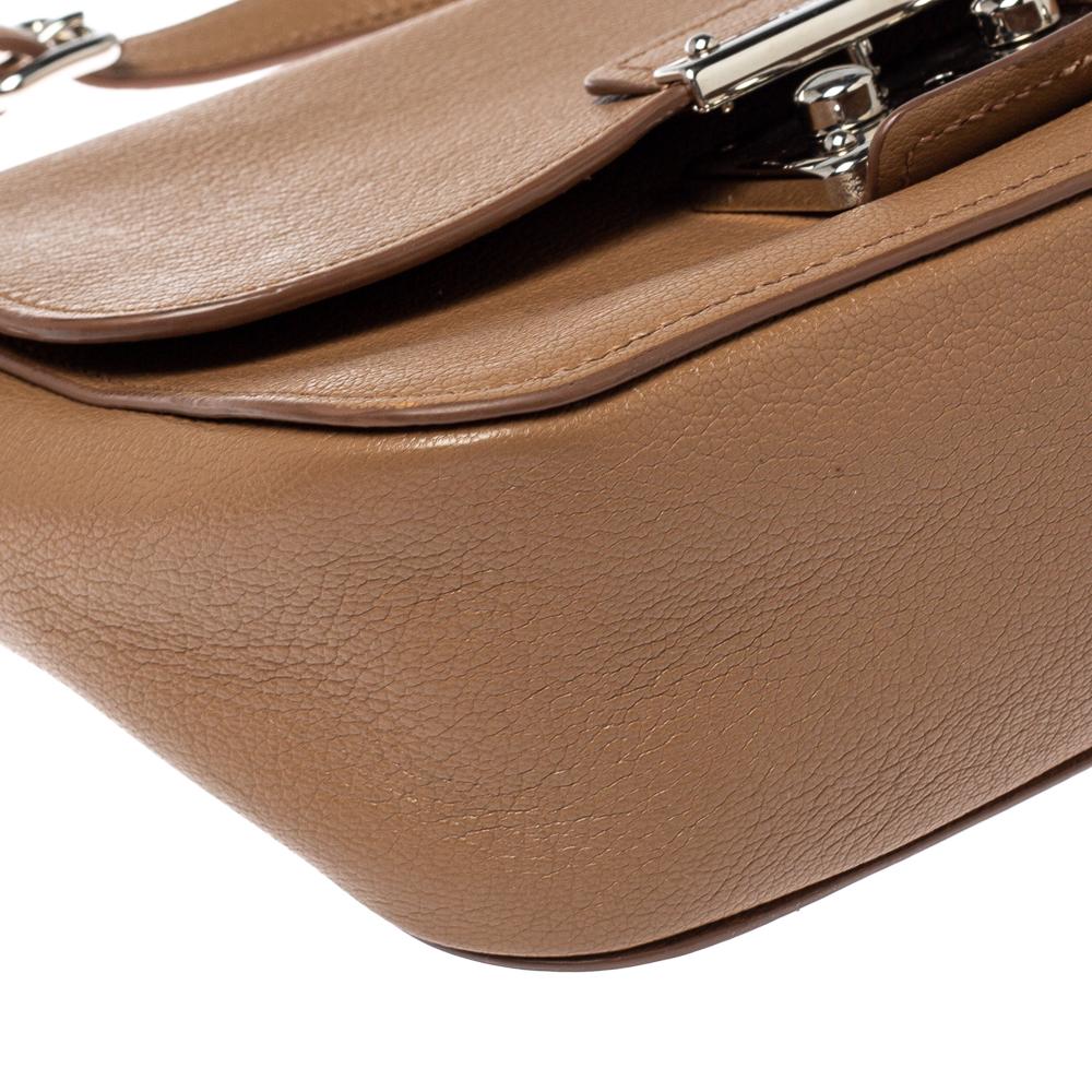 Miu Miu Brown Leather Madras Crossbody Bag 2