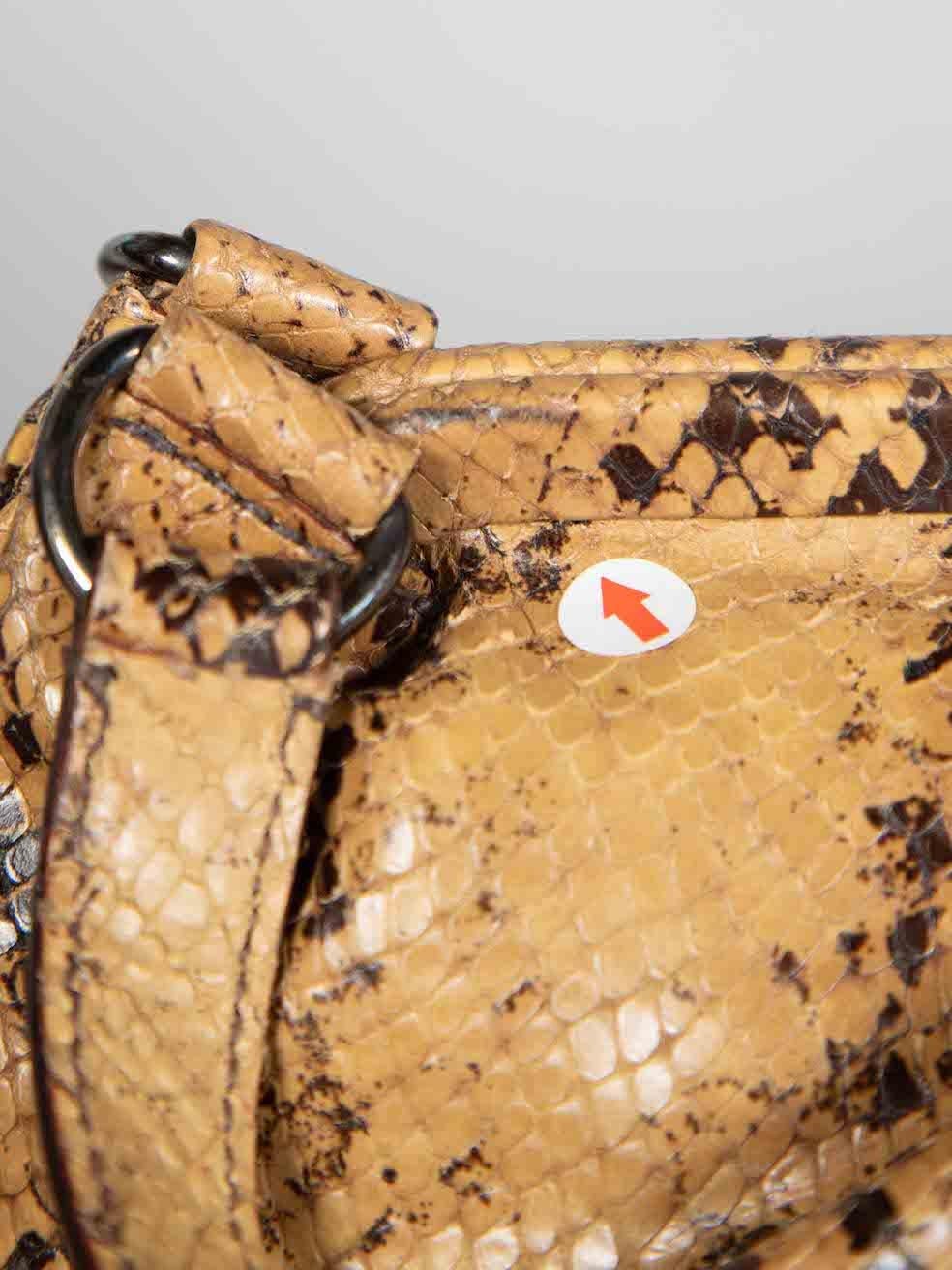 Miu Miu Brown Python Clasp Shoulder Bag 1