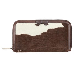 Miu Miu Brown & White Ponyhair Wallet