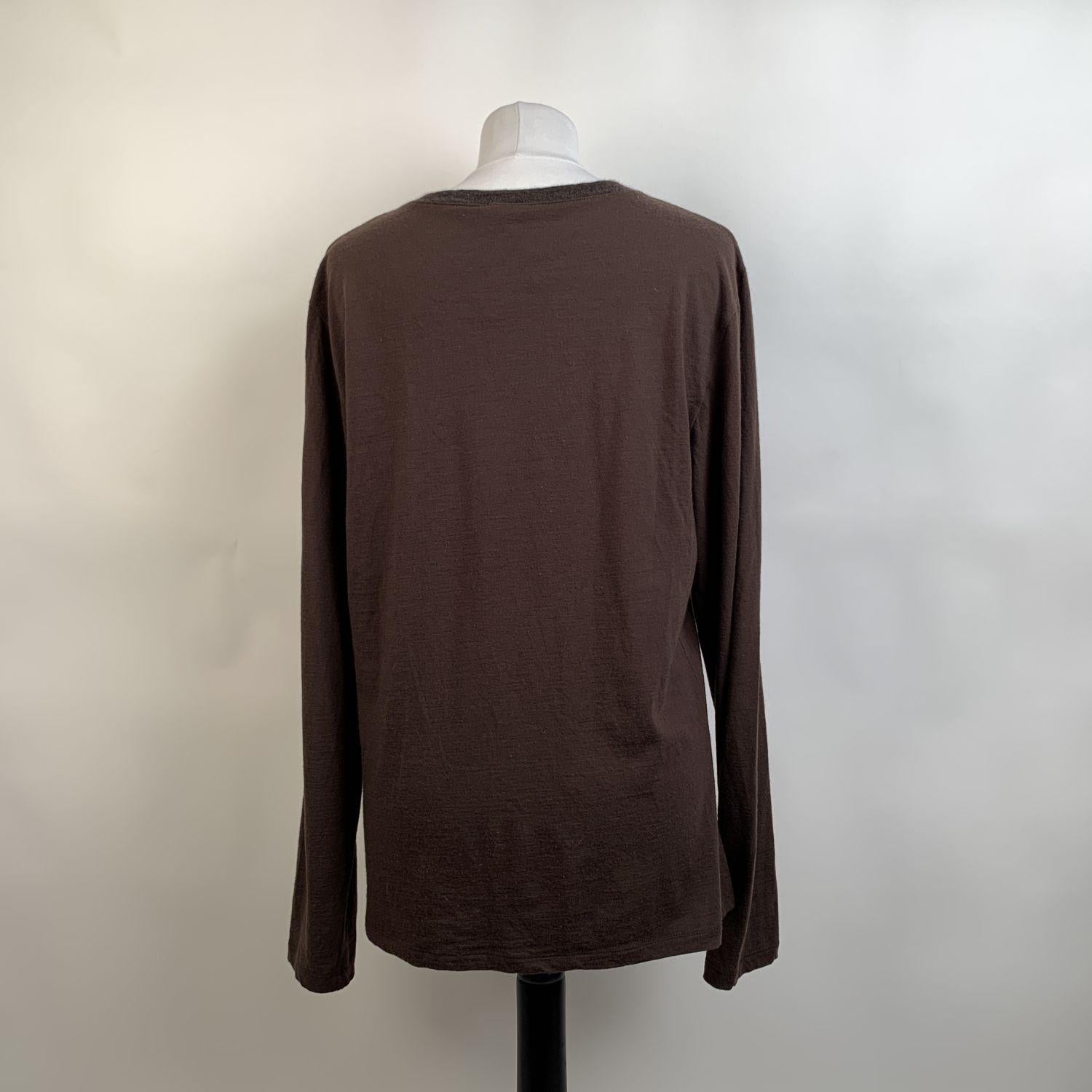 Miu Miu Brown Wool Blend Long Sleeve Jumper Size L In Excellent Condition In Rome, Rome