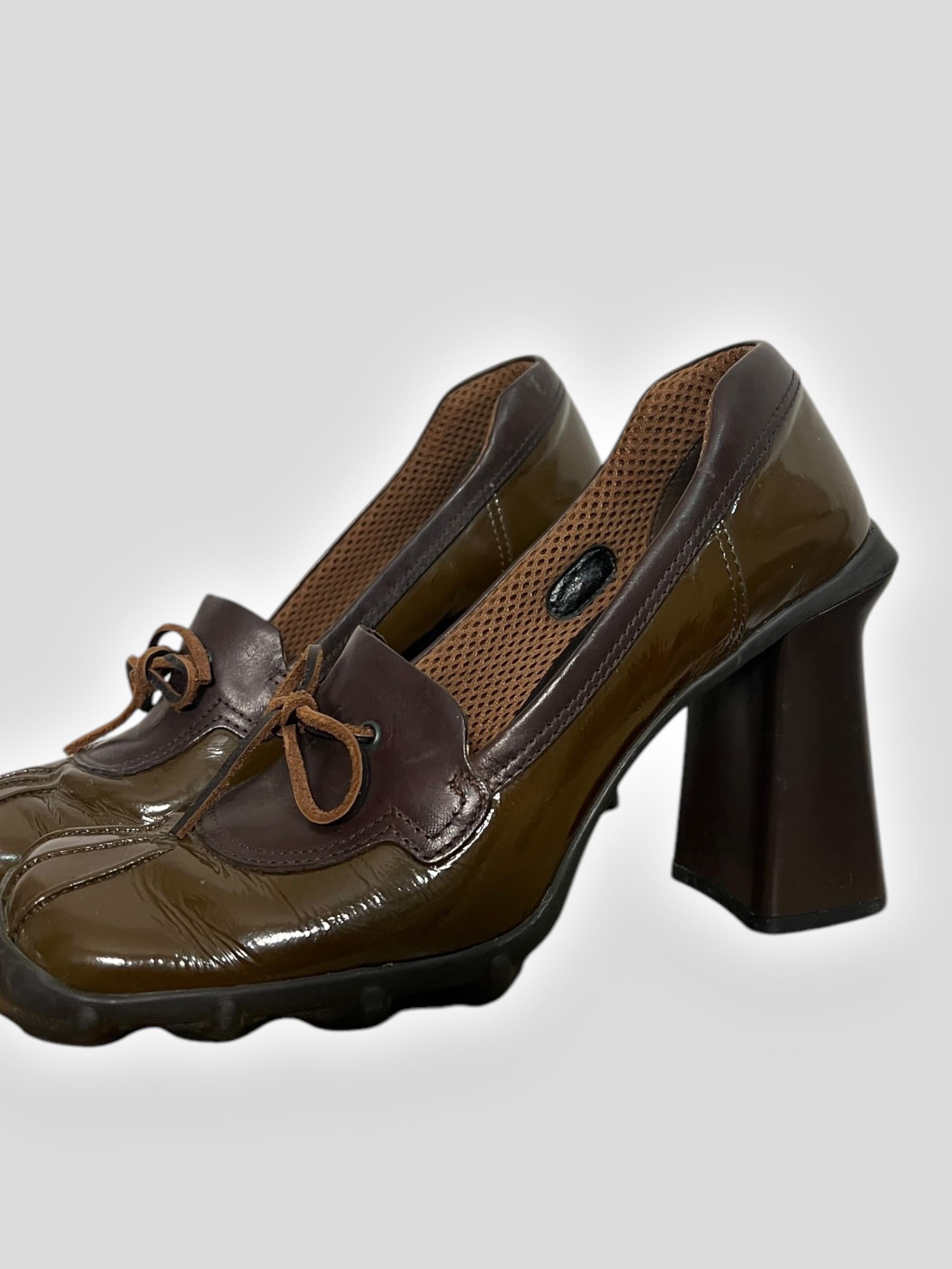 Gray Miu Miu Bubble Sole Patent Heels, 1999