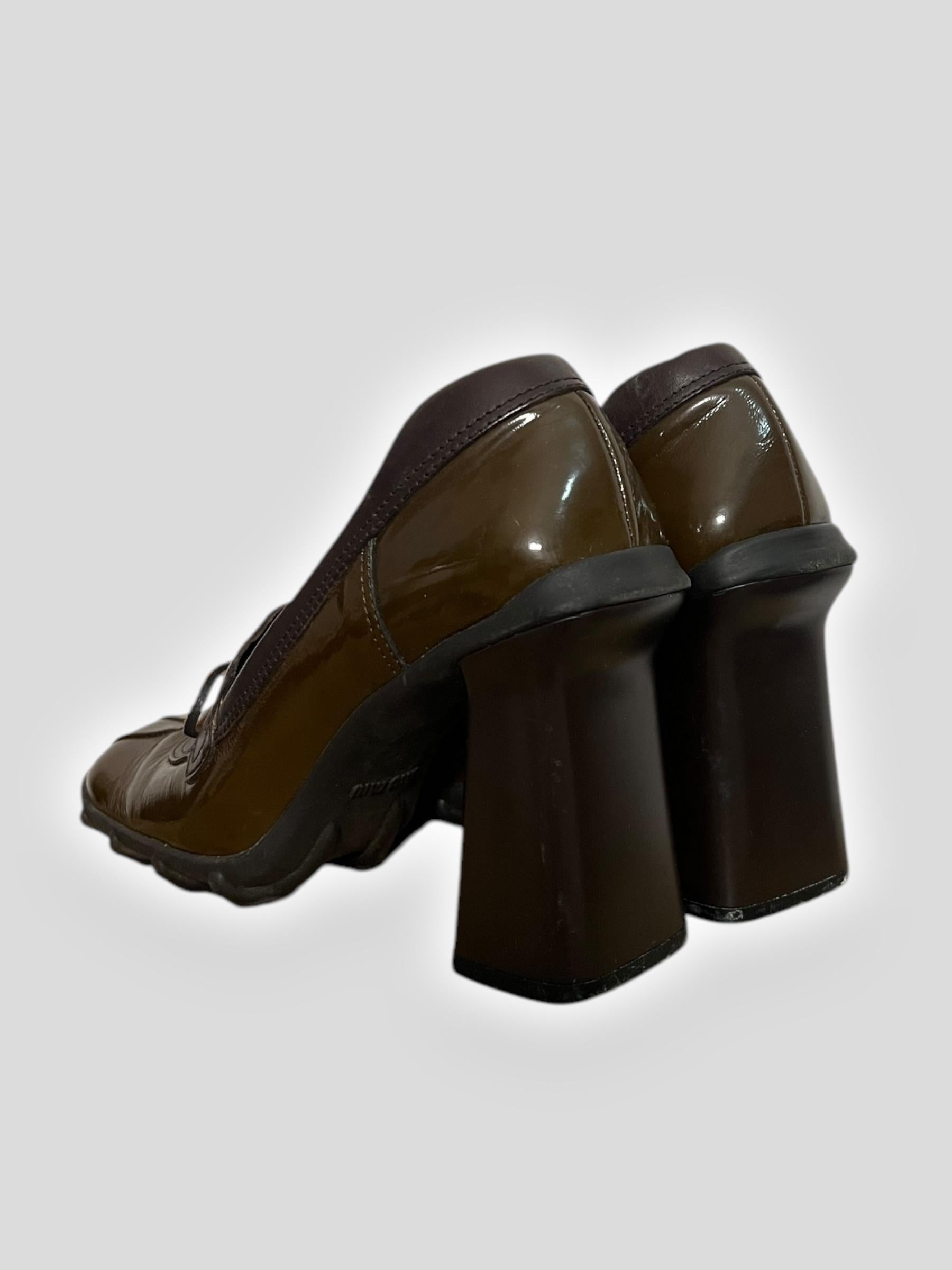 Women's Miu Miu Bubble Sole Patent Heels, 1999