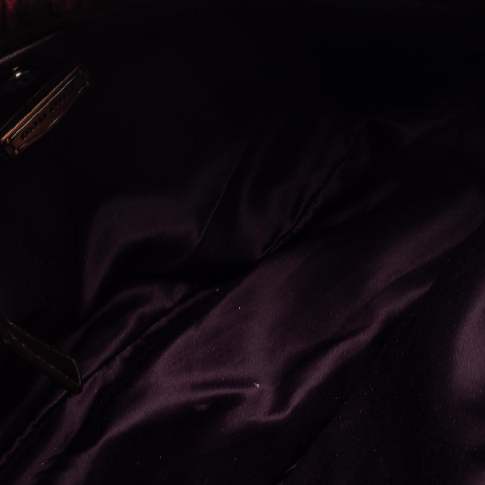 Miu Miu Burgundy Diamond Quilt Leather Shoulder Bag 5