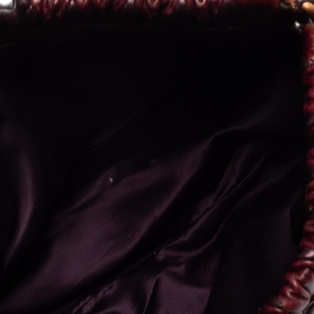 Miu Miu Burgundy Diamond Quilt Leather Shoulder Bag 6