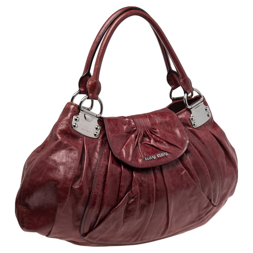 burgundy miu miu bag