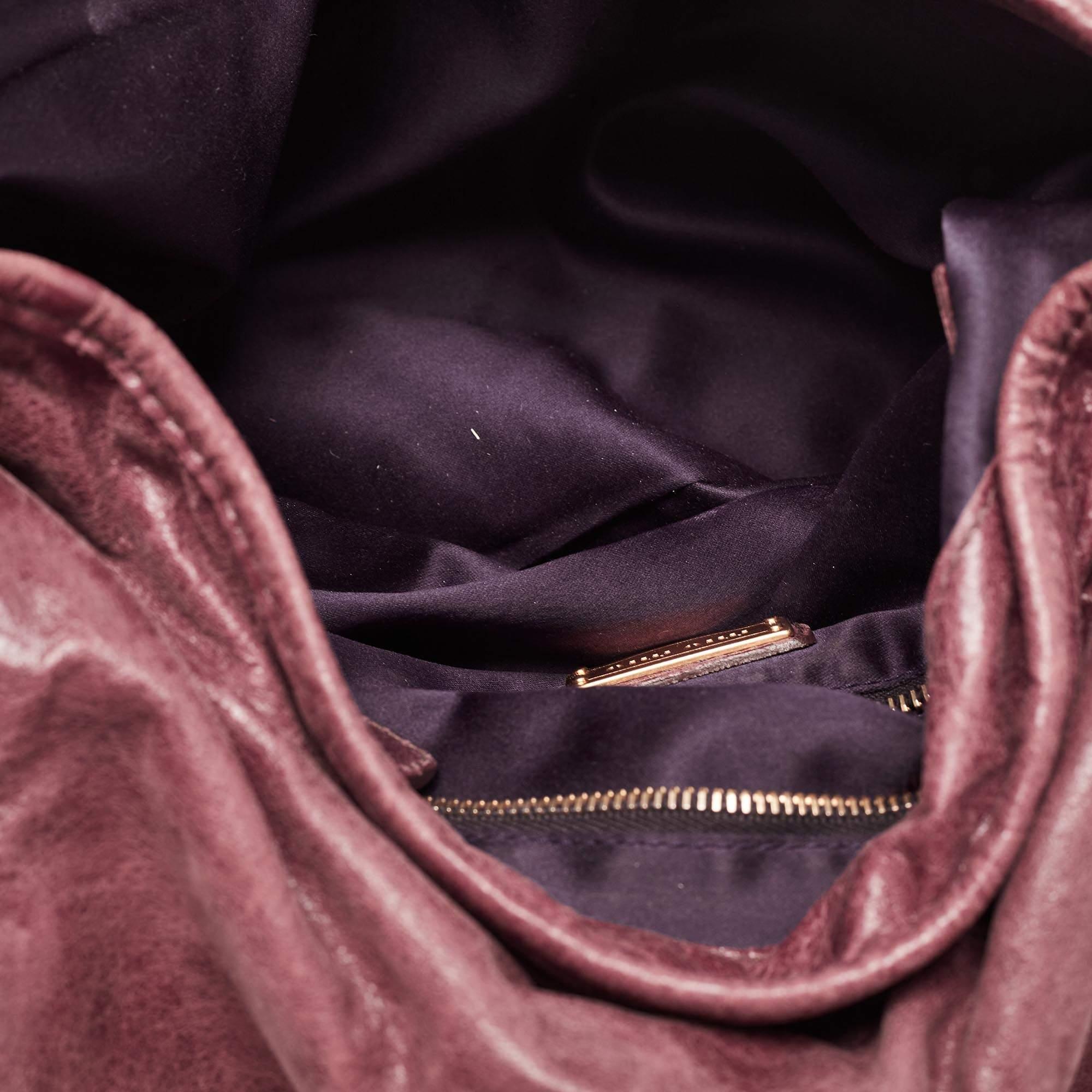 Miu Miu Burgundy Matelassé Leather Coffer Hobo 13