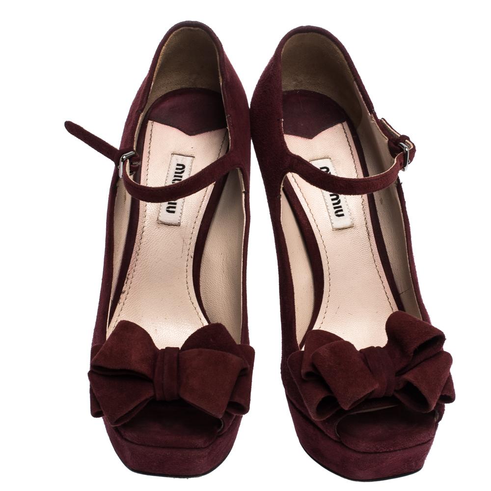 burgundy platform heels