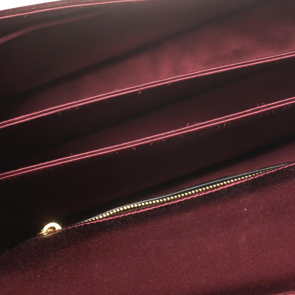 Miu Miu Burgundy Velvet and Leather Jewel Lady Top Handle Bag 2