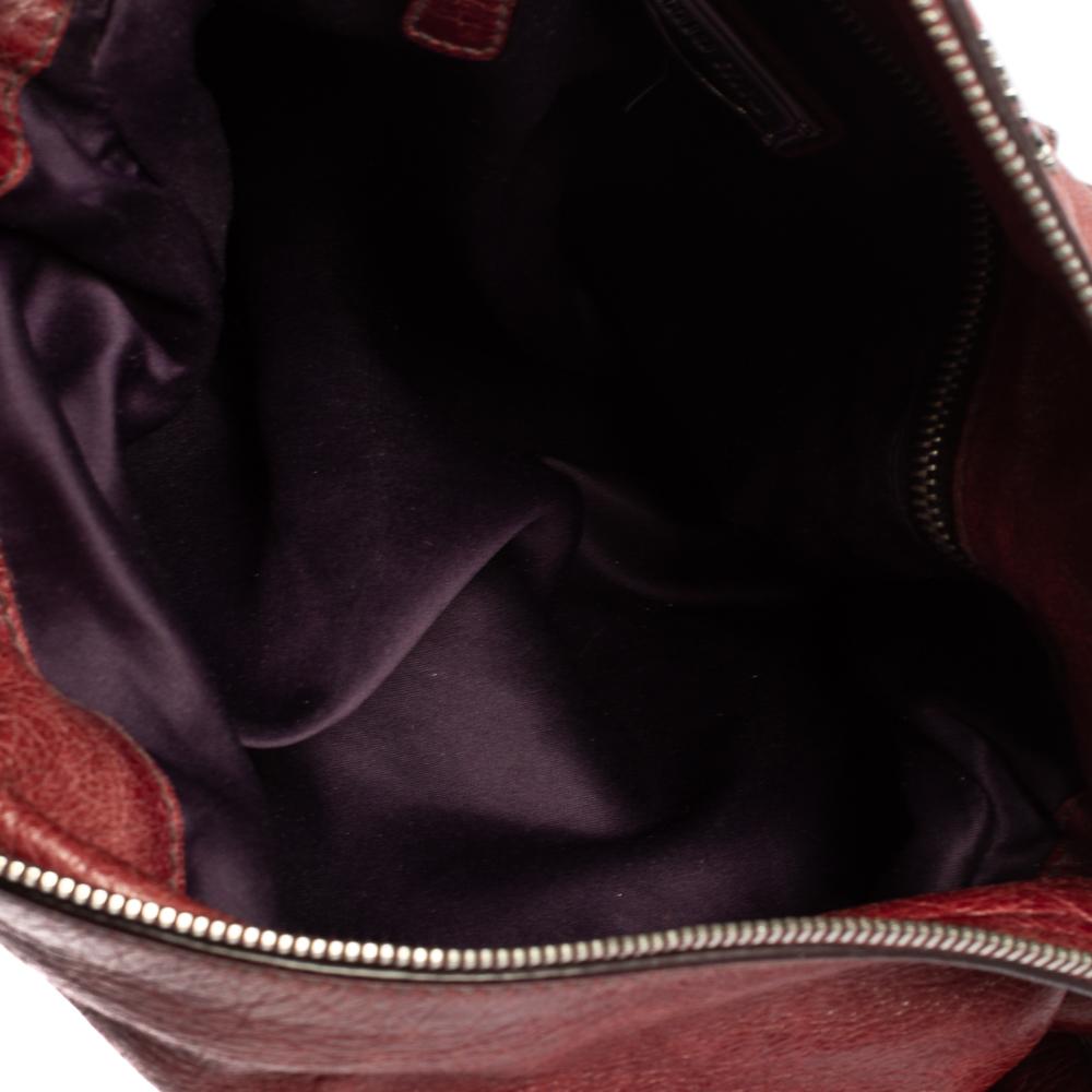 Miu Miu Burgundy Vitello Lux Leather Bow Satchel 2