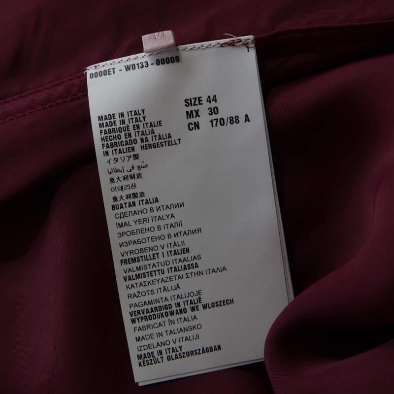 Miu Miu Burgundy White Ombre Coated Satin Sleeveless Top M 1
