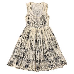MIU MIU by Miuccia Prada Toile de Jouy Cotton Midi Dress SS 2000