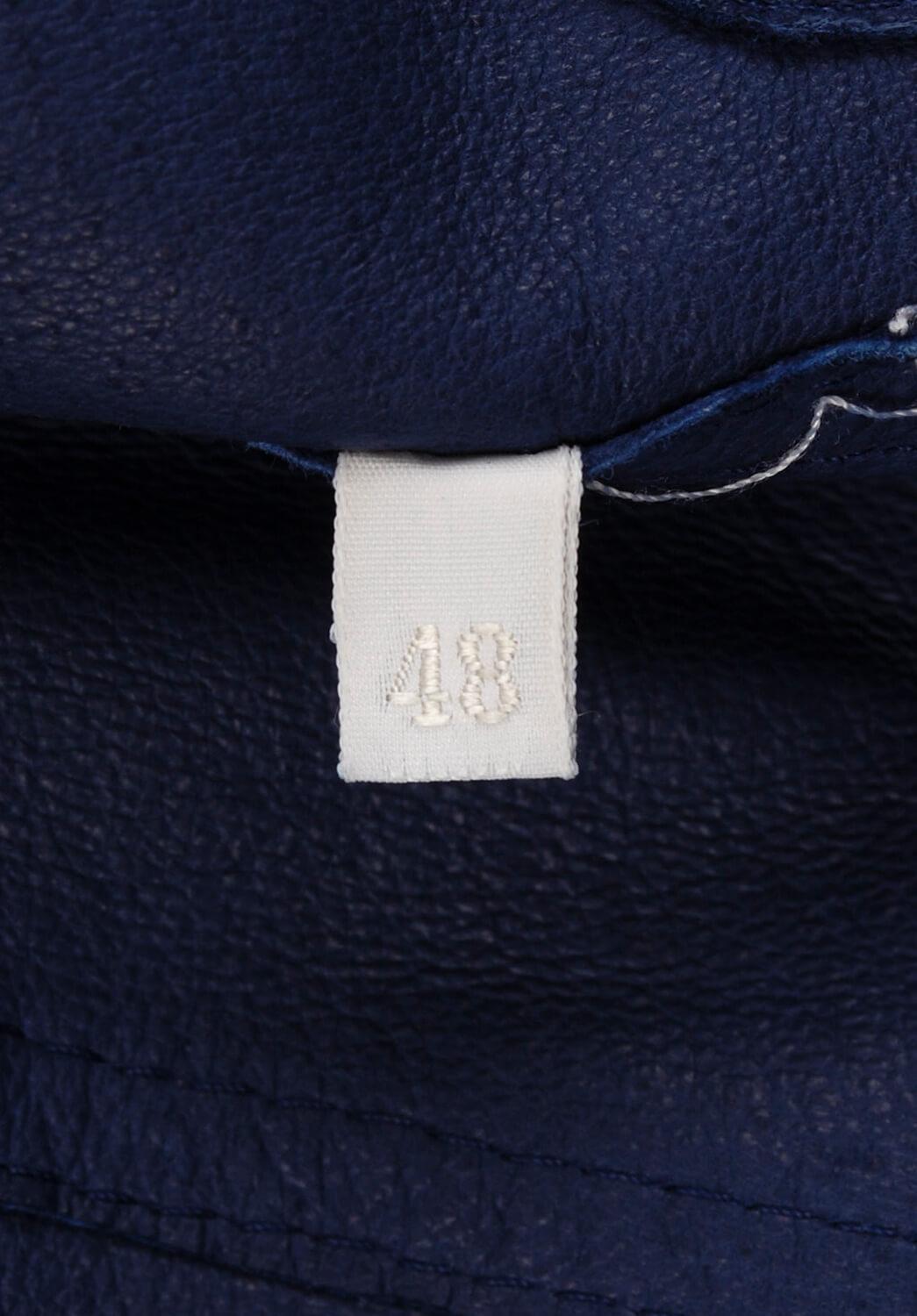 Men's Miu Miu by Prada Blue Leather Men Denim Style Jacket