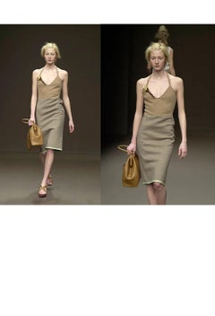 Miu Miu Camel And Wool Halter Dress 2000