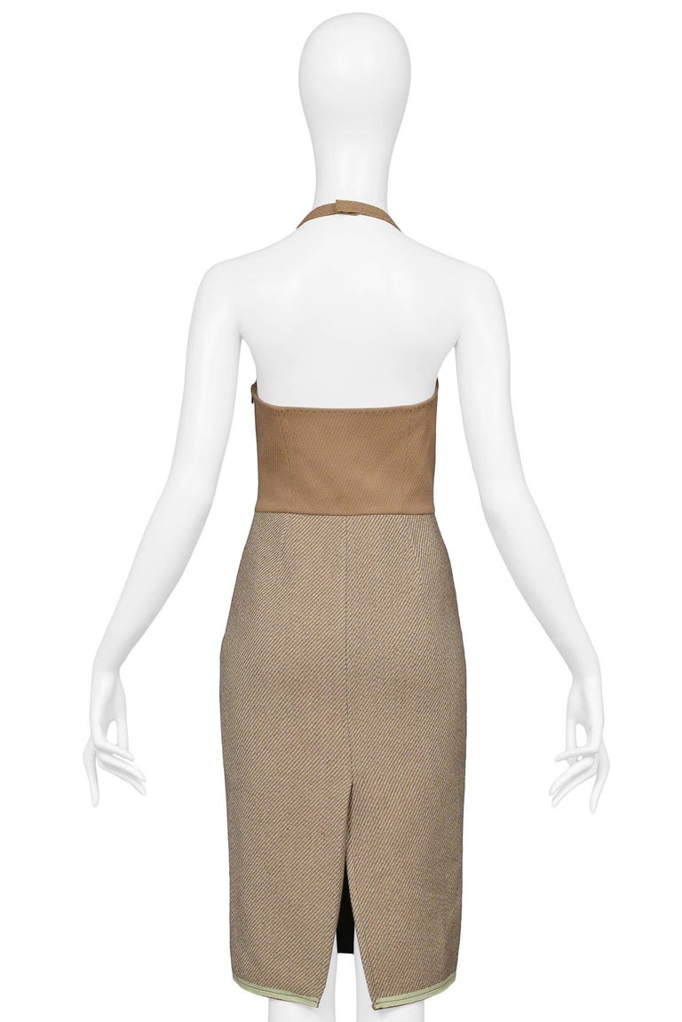 Miu Miu Camel And Wool Halter Dress 2000 at 1stDibs | miu miu halter dress