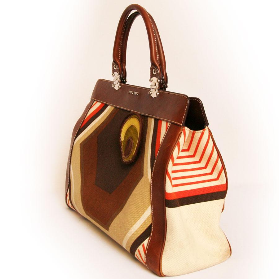 miu miu canvas tote