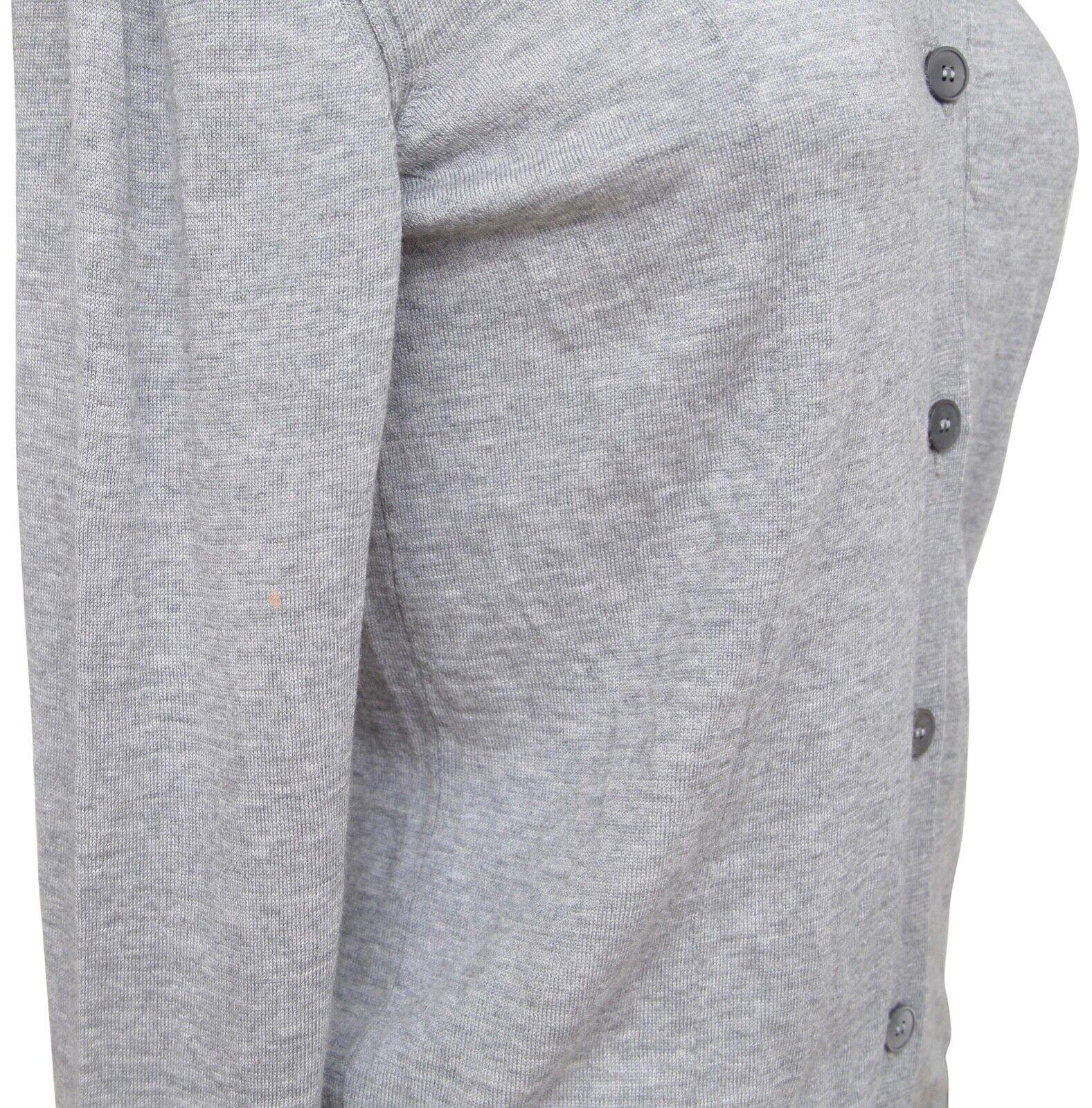 Gray MIU MIU Cardigan Sweater Knit Top Grey Wool V-Neck Long Sleeve Sz 40