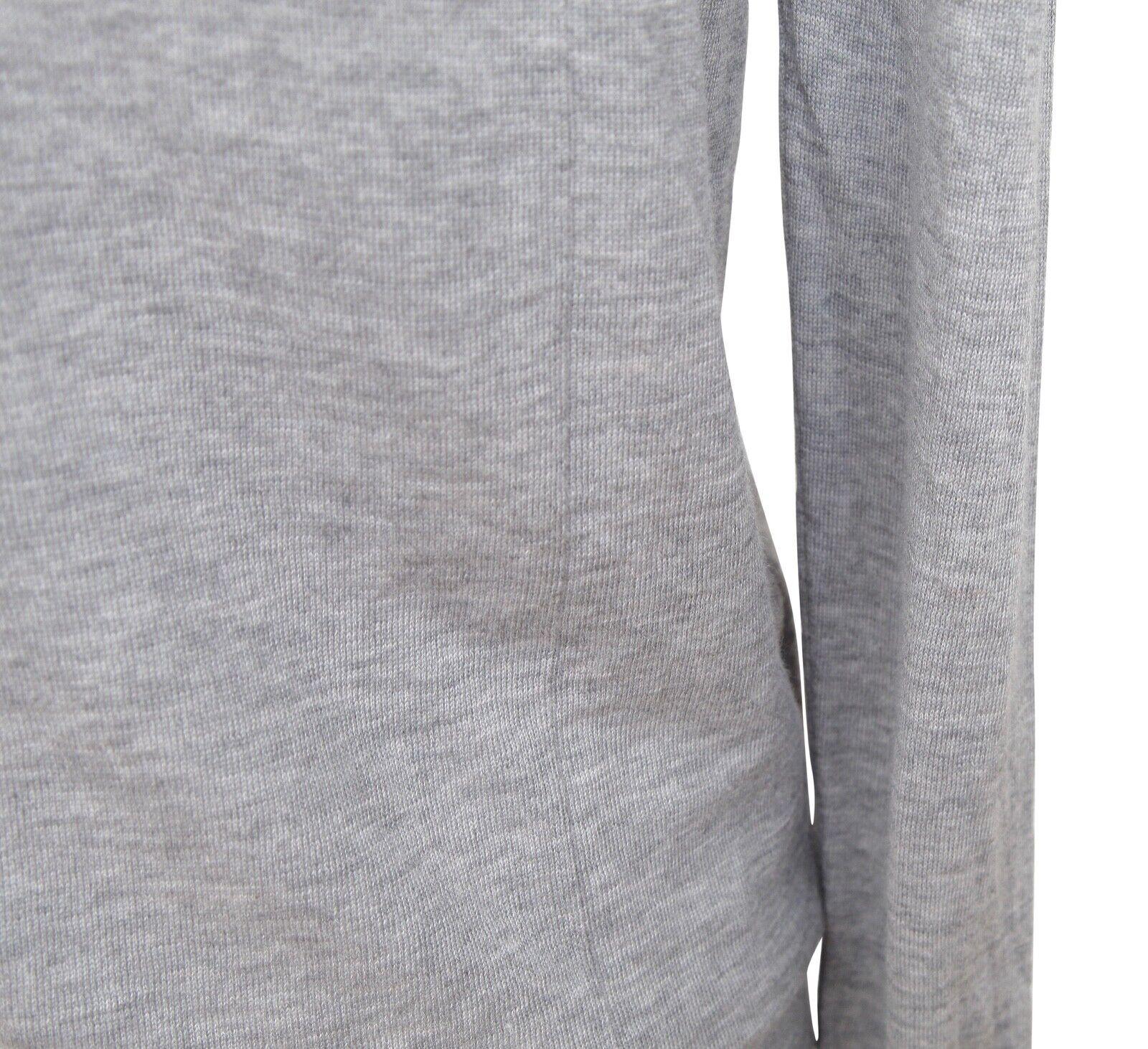 MIU MIU Cardigan Sweater Knit Top Grey Wool V-Neck Long Sleeve Sz 40 In Good Condition In Hollywood, FL