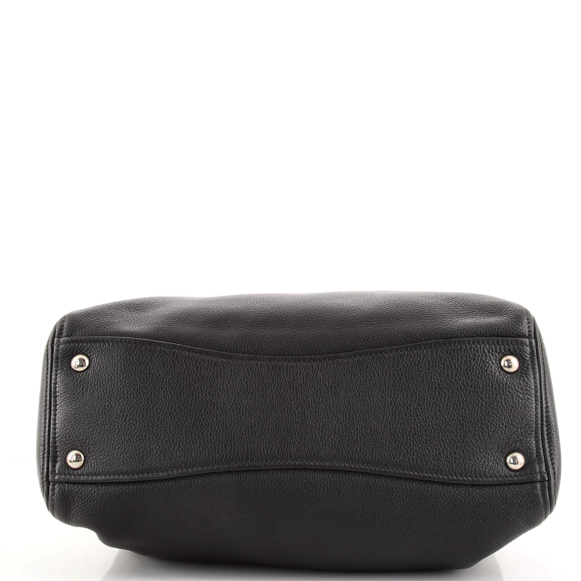Black Miu Miu Caribou Convertible Tote Leather Medium