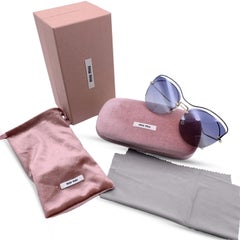 Miu Miu Cat Eye Mint Women Blue Sunglasses SMU 50 T 60/17 145 mm