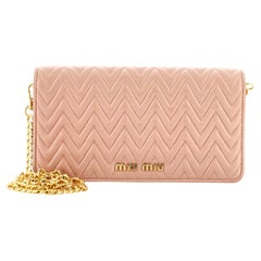 Miu Kette Portemonnaie Matelasse Leder