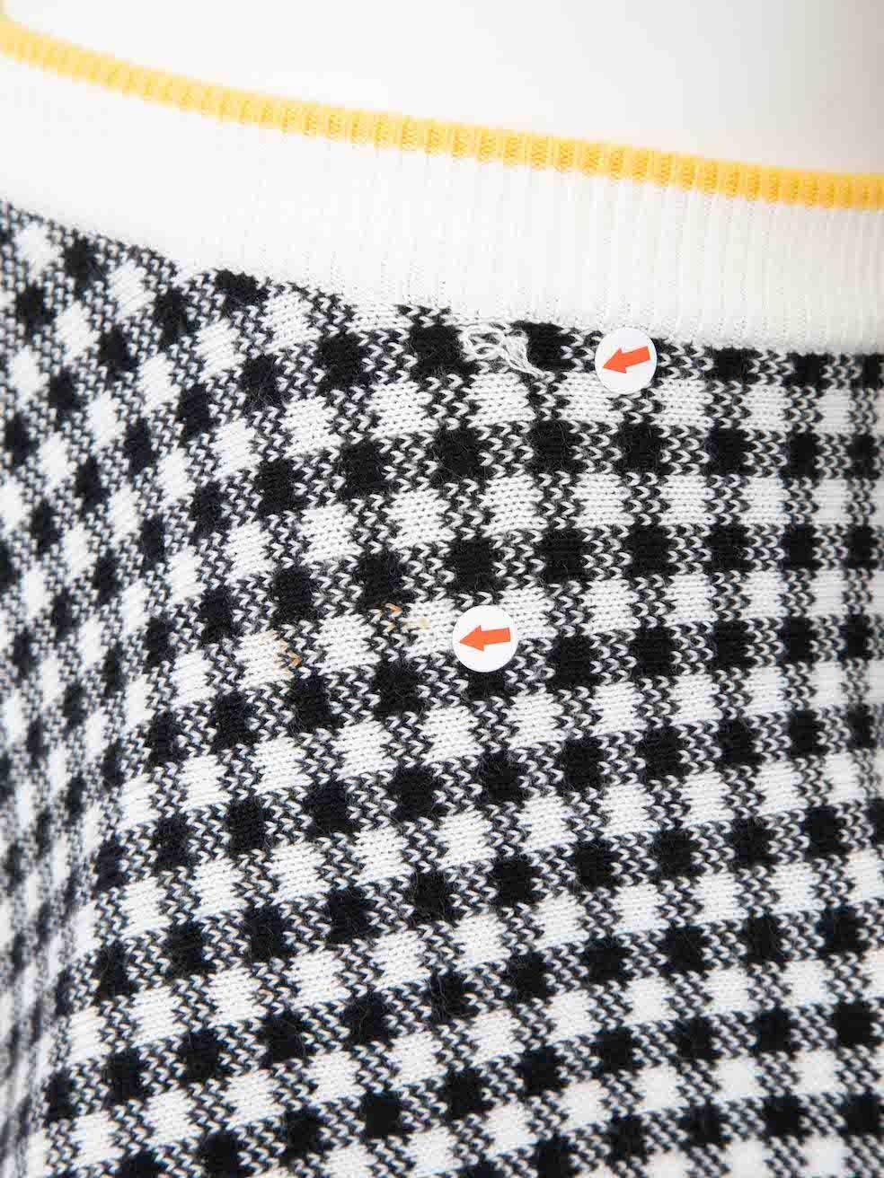 Women's Miu Miu Checkered Knit Mini Circle Skirt Size XXS