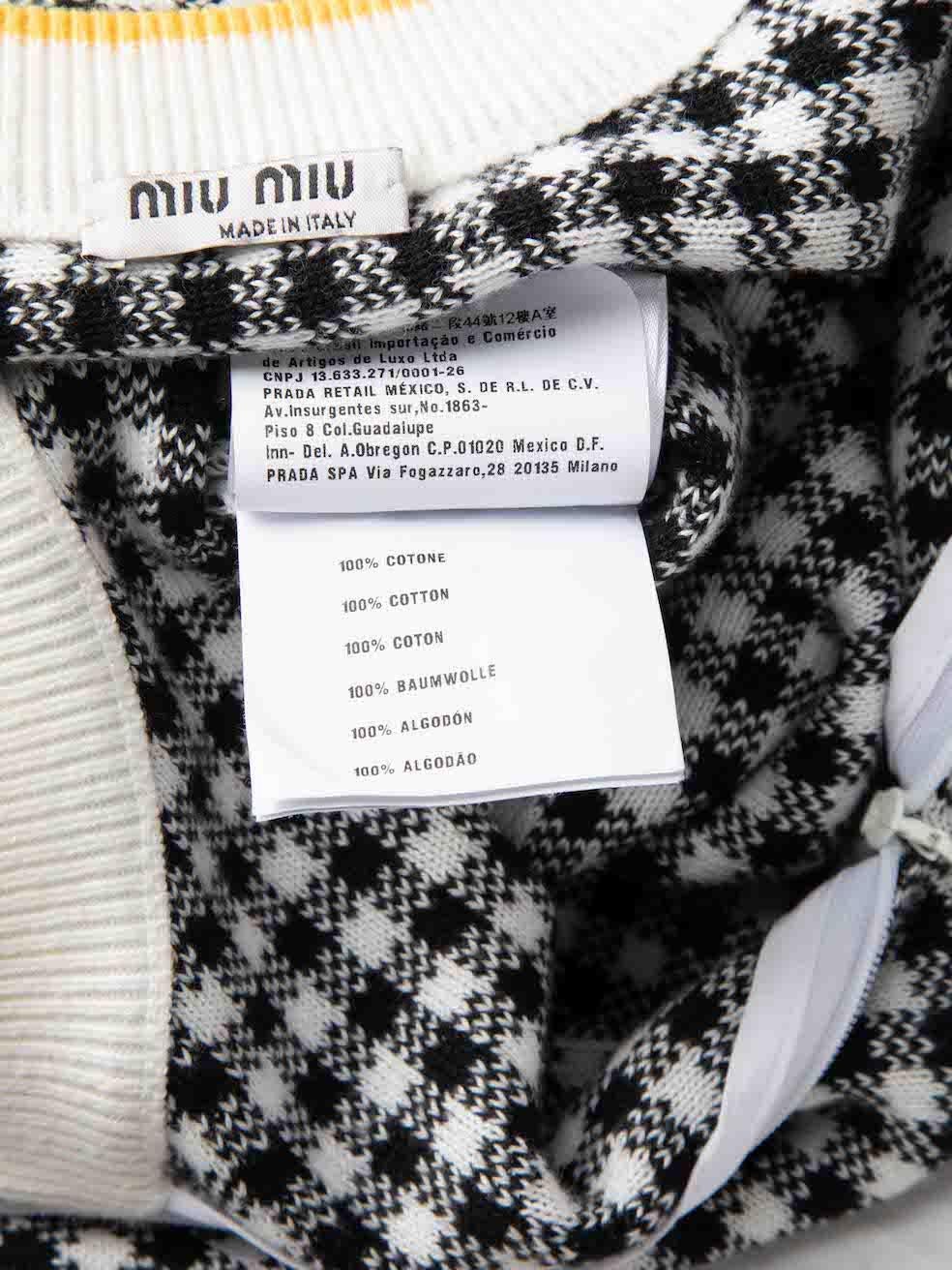 Miu Miu Checkered Knit Mini Circle Skirt Size XXS 2