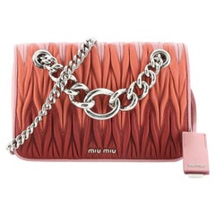 Miu Miu Club Shoulder Bag Matelasse Leather Medium