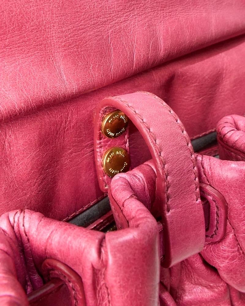 Miu Miu Coffer Small Groffata Fucsia For Sale 3