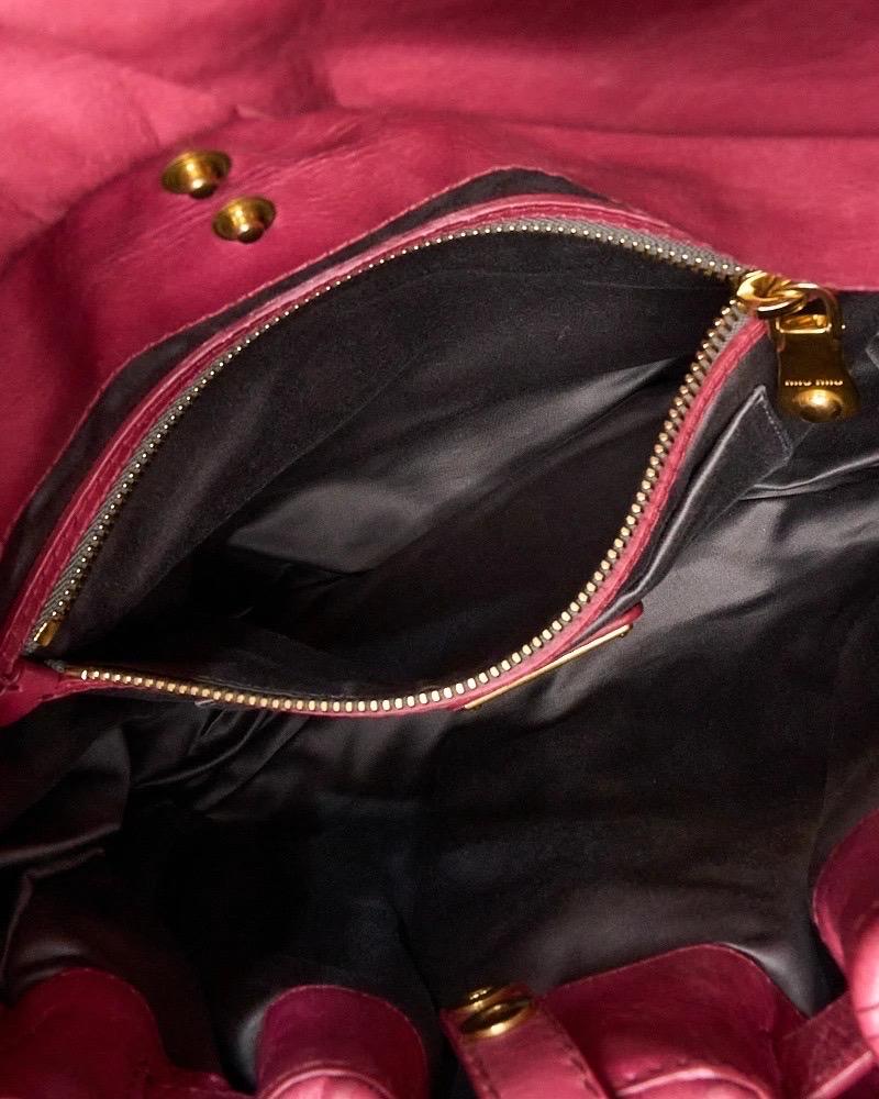 Miu Miu Coffer Small Groffata Fucsia For Sale 4