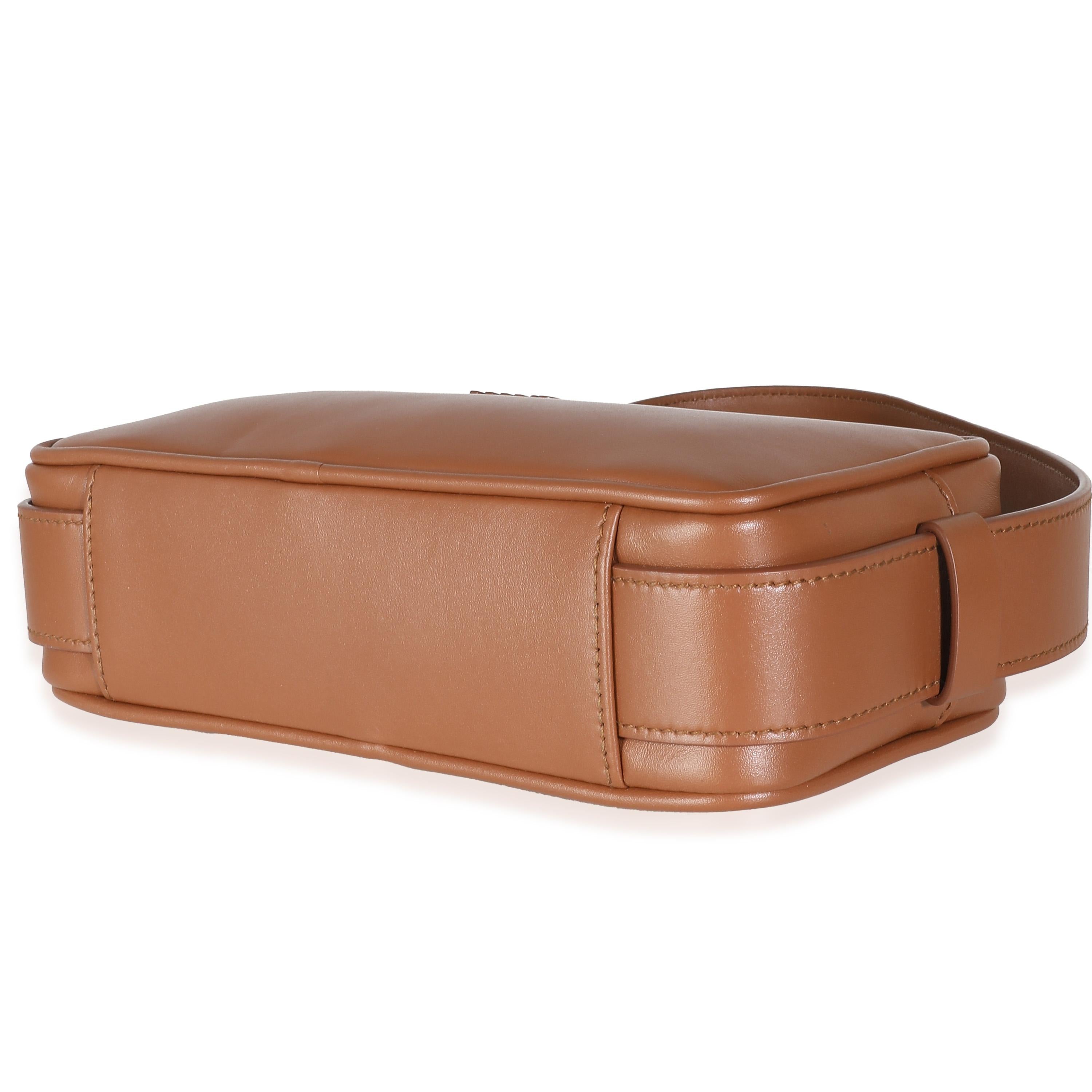 Brown Miu Miu Cognac Calfskin Arcadie Bag For Sale