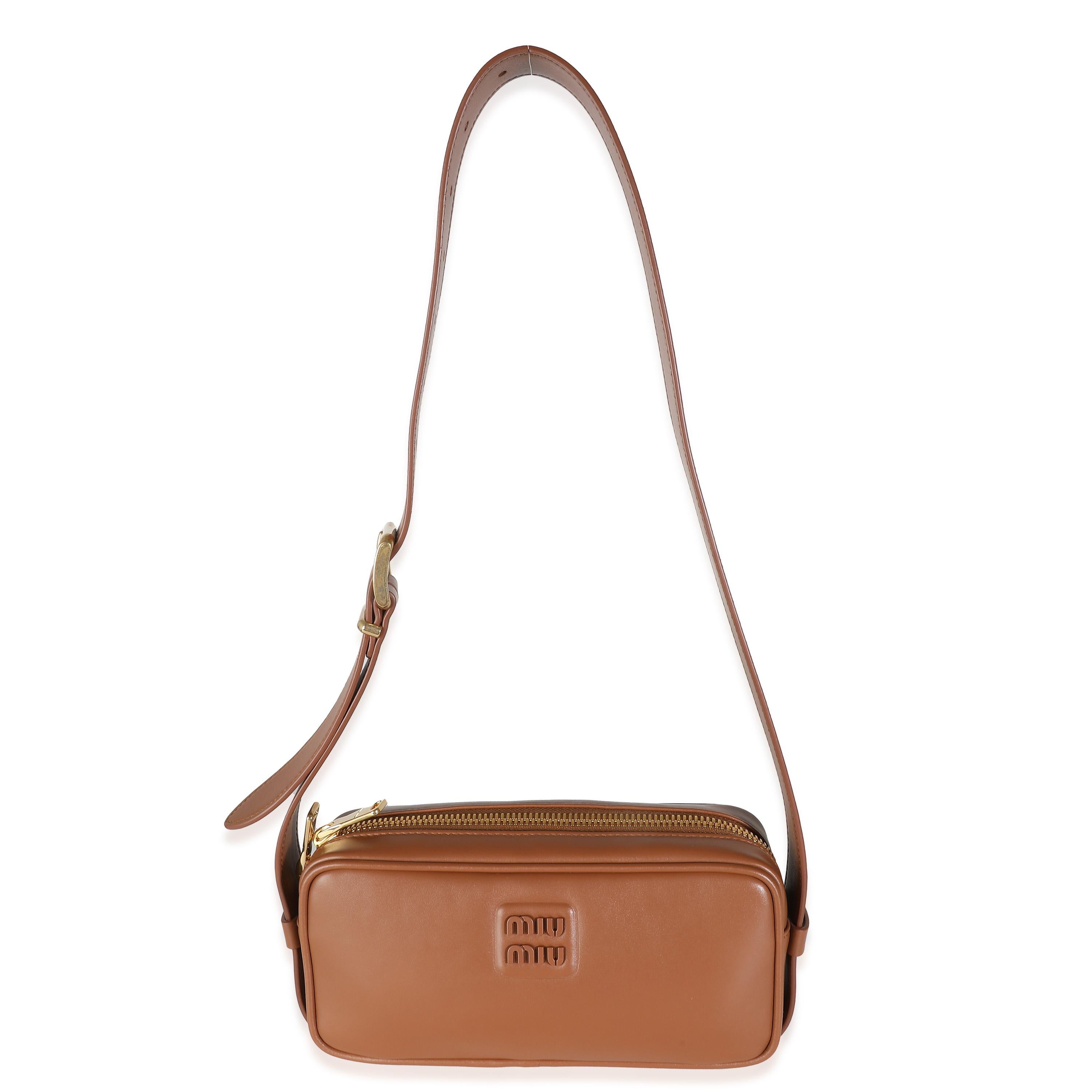 Women's or Men's Miu Miu Cognac Calfskin Arcadie Bag For Sale