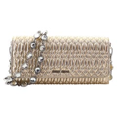 Miu Continental Kette Portemonnaie Matelasse Leder