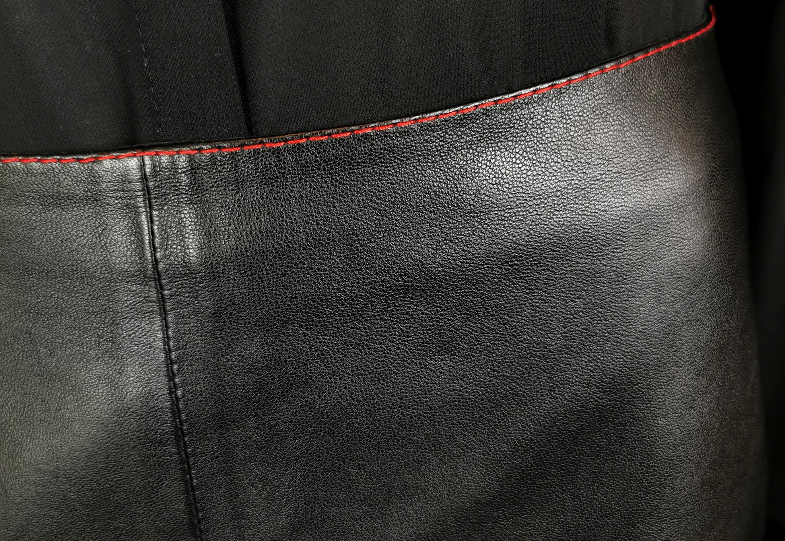 Miu Miu contrast leather midi skirt  For Sale 4