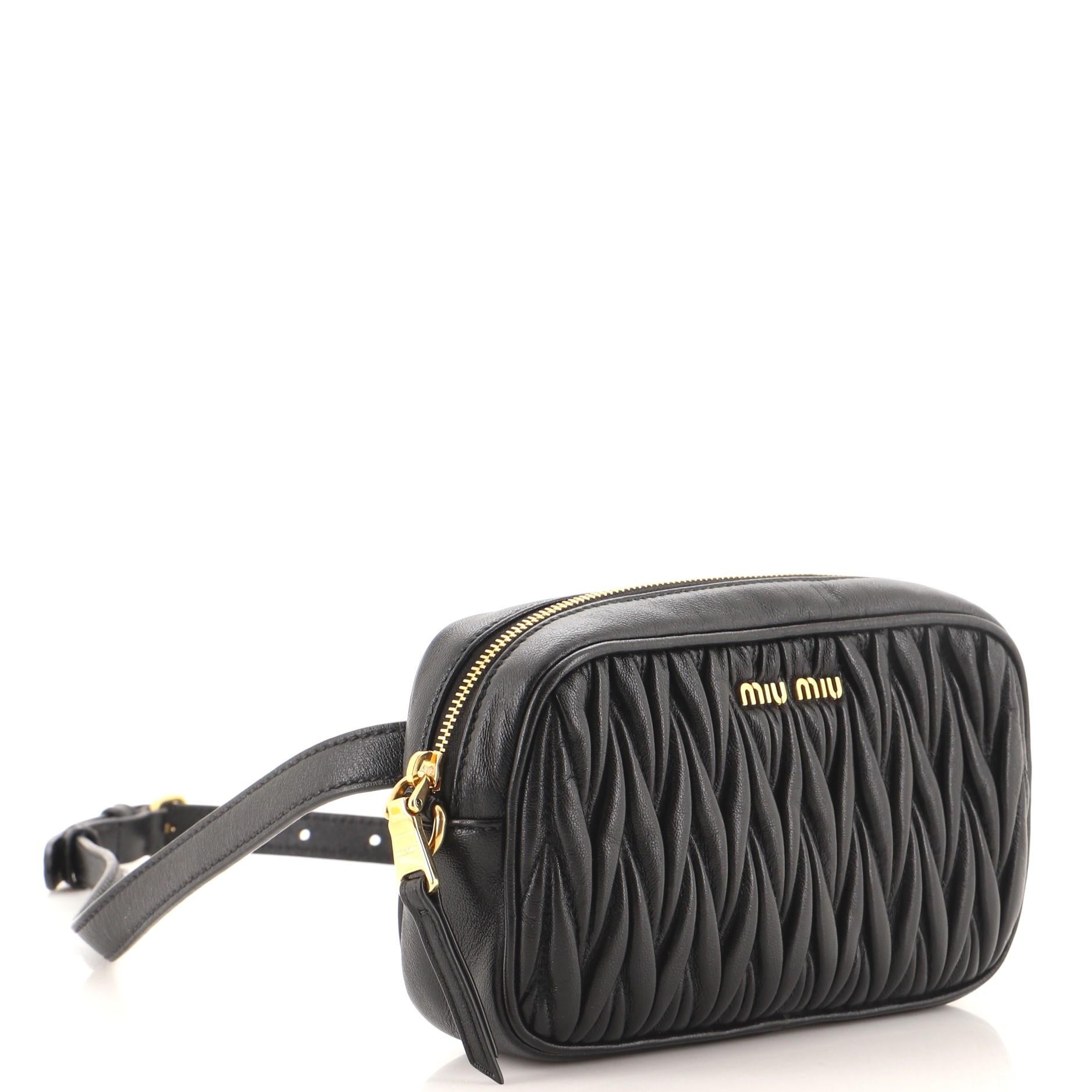 miu miu matelasse belt bag