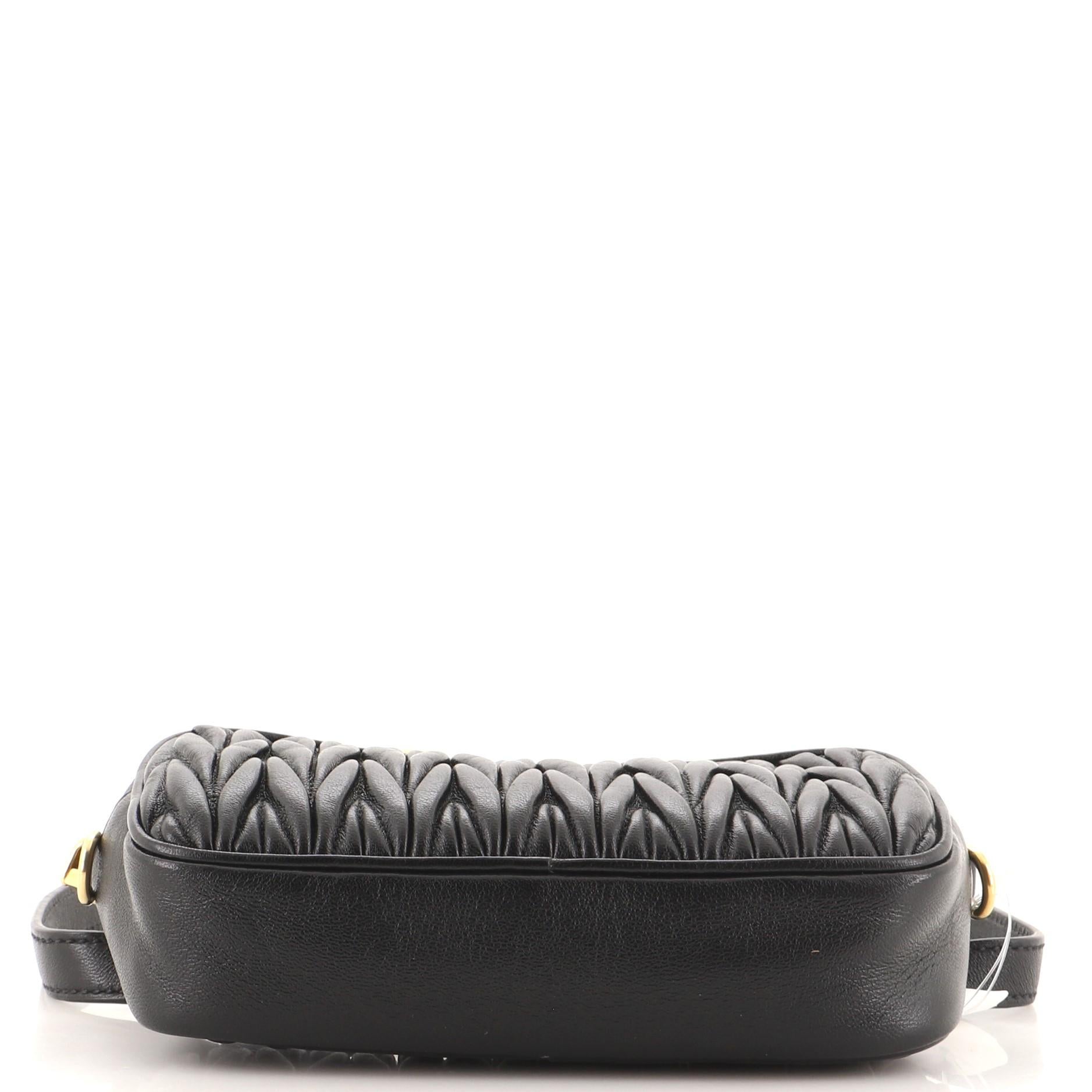 Miu Miu Convertible Belt Bag Matelasse Leather Mini In Good Condition In NY, NY