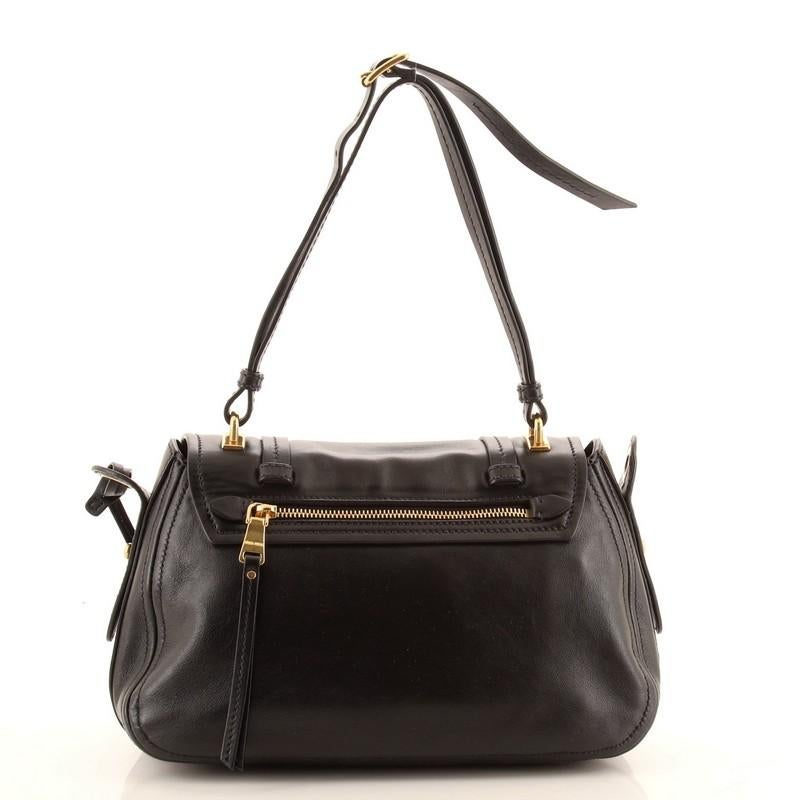 Miu Convertible Aktentasche Tasche Grace Lux aus Kalbsleder (Schwarz)
