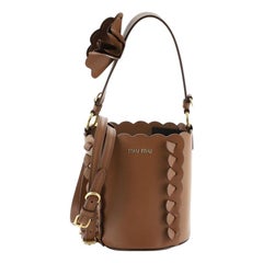 Miu Miu Convertible Bucket Bag Leather with Applique Small