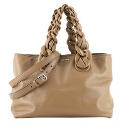 Miu Miu Convertible Resin Chain Tote Leather with Resin Medium