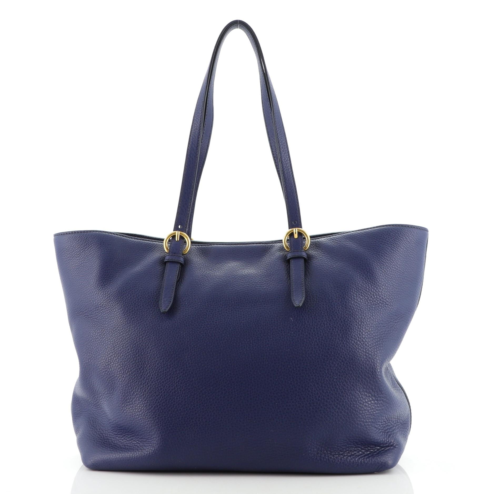 Purple Miu Miu Convertible Tote Leather Medium