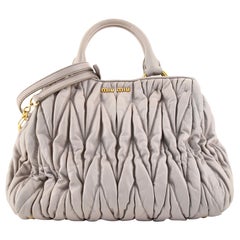 Miu Convertible Tote Matelasse Leder Medium