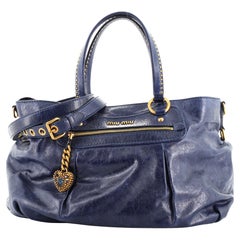 Miu Miu Convertible Tote Vitello Shine Large