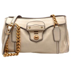 Miu Miu Cream Leather Shoulder Bag