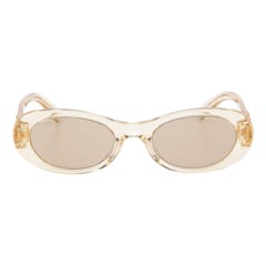 Miu Creme Transparente ovale Sonnenbrille
