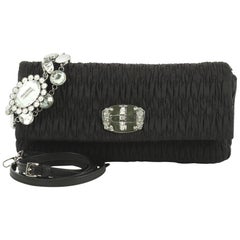 Miu Miu Crystal Clutch Matelasse Fabric Medium