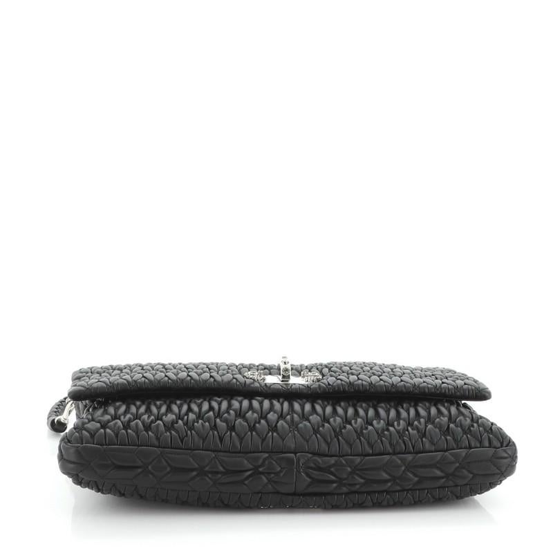 Miu Miu Crystal Clutch Matelasse Leather Large In Good Condition In NY, NY